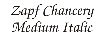 Zapf Chancery Medium Italic